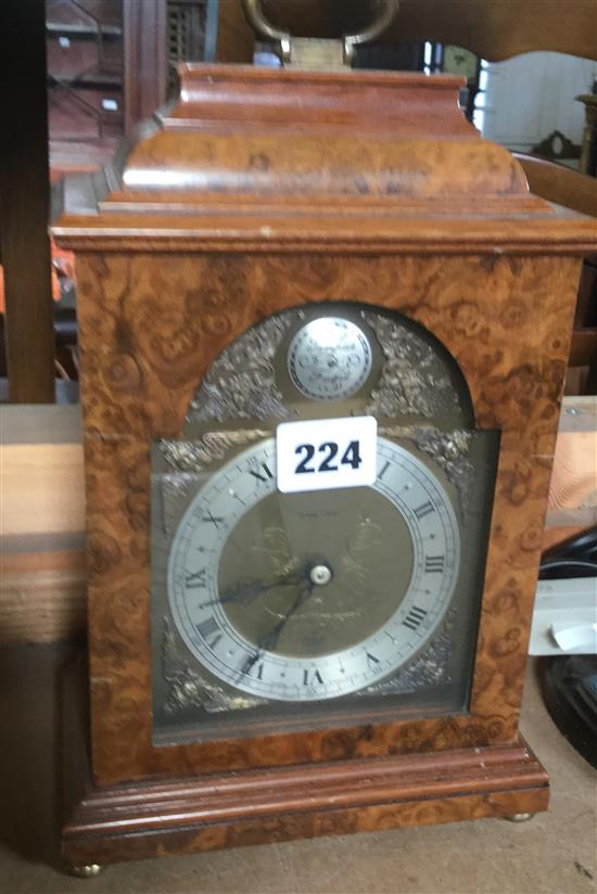 Small walnut mantel clock by Elliott